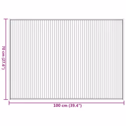 vidaXL Rug Floor Mat Area Rug Hallway Carpet Runner Rectangular Grey Bamboo