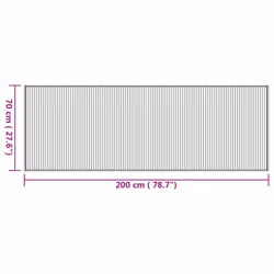 vidaXL Rug Kitchen Floor Mat Area Rug Living Room Hallway Carpet Square Bamboo - natural, 70 x 200 cm - Additional view 7