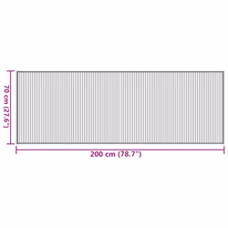 vidaXL Rug Kitchen Floor Mat Area Rug Living Room Hallway Carpet Square Bamboo - light natural, 70 x 200 cm - Additional view 7