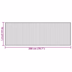 vidaXL Rug Kitchen Floor Mat Area Rug Living Room Hallway Carpet Square Bamboo - grey, 70 x 200 cm
