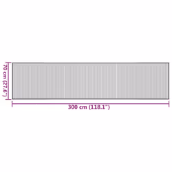vidaXL Rug Floor Mat Area Rug Hallway Carpet Runner Rectangular Black Bamboo