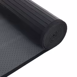 vidaXL Rug Floor Mat Area Rug Hallway Carpet Runner Rectangular Black Bamboo - Additional view 4