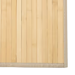 vidaXL Rug Floor Mat Area Rug Carpet Runner Rectangular Light Natural Bamboo - Additional view 5