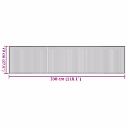 vidaXL Rug Kitchen Floor Mat Area Rug Living Room Hallway Carpet Square Bamboo - dark brown, 70 x 300 cm - Additional view 7