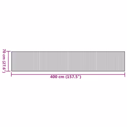 vidaXL Rug Floor Mat Area Rug Hallway Carpet Runner Rectangular Grey Bamboo