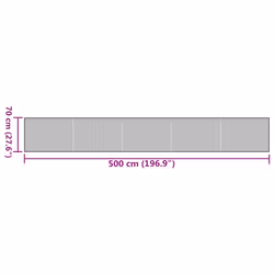 vidaXL Rug Floor Mat Area Rug Hallway Carpet Runner Rectangular Black Bamboo - Additional view 7