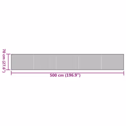 vidaXL Rug Floor Mat Area Rug Hallway Carpet Runner Rectangular Grey Bamboo