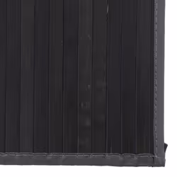 vidaXL Rug Floor Mat Area Rug Hallway Carpet Runner Rectangular Black Bamboo - Additional view 5