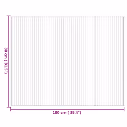 vidaXL Rug Kitchen Floor Mat Area Rug Living Room Hallway Carpet Square Bamboo - natural, 80 x 100 cm - Additional view 7