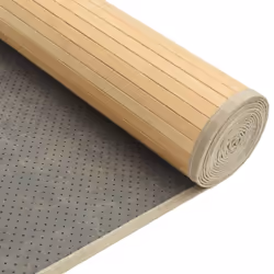 vidaXL Rug Floor Mat Area Rug Carpet Runner Rectangular Light Natural Bamboo - Additional view 4
