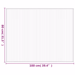 vidaXL Rug Floor Mat Area Rug Carpet Runner Rectangular Light Natural Bamboo - Additional view 7
