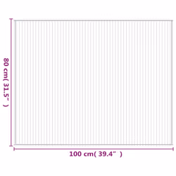 vidaXL Rug Floor Mat Area Rug Carpet Runner Rectangular Dark Brown Bamboo - Additional view 7