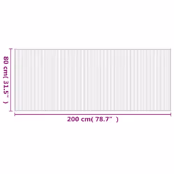 vidaXL Rug Floor Mat Area Rug Hallway Carpet Runner Rectangular Grey Bamboo - Additional view 7
