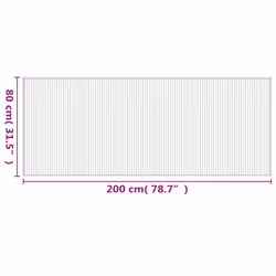 vidaXL Rug Floor Mat Area Rug Carpet Runner Rectangular Dark Brown Bamboo - Additional view 3