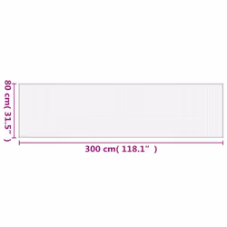 vidaXL Rug Kitchen Floor Mat Area Rug Living Room Hallway Carpet Square Bamboo - light natural, 80 x 300 cm - Additional view 3