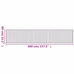 vidaXL Rug Kitchen Floor Mat Area Rug Living Room Hallway Carpet Square Bamboo - grey, 80 x 400 cm