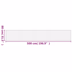 vidaXL Rug Kitchen Floor Mat Area Rug Living Room Hallway Carpet Square Bamboo - dark brown, 80 x 500 cm - Additional view 7
