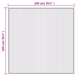 vidaXL Rug Kitchen Floor Mat Area Rug Living Room Hallway Carpet Square Bamboo - black, 100 x 100 cm - Additional view 7