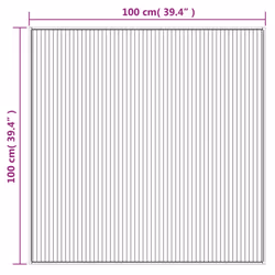 vidaXL Rug Floor Mat Area Rug Hallway Carpet Runner Square Natural Bamboo - Additional view 7