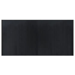 vidaXL Rug Floor Mat Area Rug Hallway Carpet Runner Rectangular Black Bamboo
