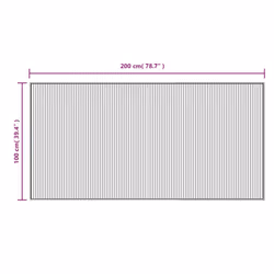 vidaXL Rug Floor Mat Area Rug Hallway Carpet Runner Rectangular Black Bamboo - Additional view 7