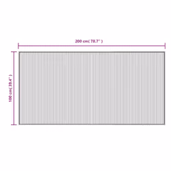 vidaXL Rug Floor Mat Area Rug Hallway Carpet Runner Rectangular Natural Bamboo