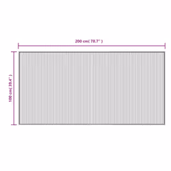 vidaXL Rug Floor Mat Area Rug Carpet Runner Rectangular Dark Brown Bamboo - Additional view 7