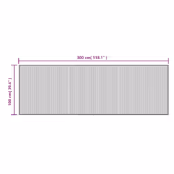 vidaXL Rug Floor Mat Area Rug Hallway Carpet Runner Rectangular Brown Bamboo