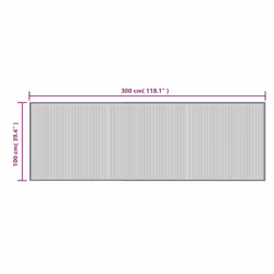 vidaXL Rug Floor Mat Area Rug Hallway Carpet Runner Rectangular Grey Bamboo - Additional view 7