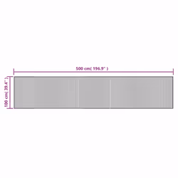 vidaXL Rug Kitchen Floor Mat Area Rug Living Room Hallway Carpet Square Bamboo - black, 100 x 500 cm