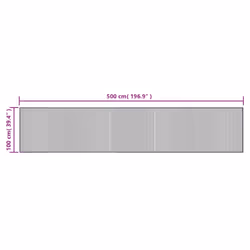 vidaXL Rug Kitchen Floor Mat Area Rug Living Room Hallway Carpet Square Bamboo - dark brown, 100 x 500 cm - Additional view 3