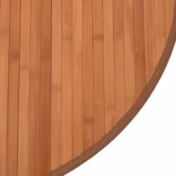 vidaXL Rug Floor Mat Area Rug Kitchen Hallway Carpet Runner Mat Round Bamboo - brown, 60 cm - Additional view 5