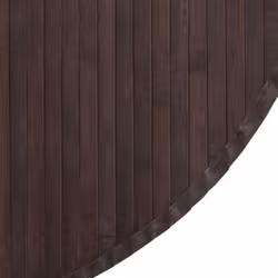 vidaXL Rug Floor Mat Area Rug Hallway Carpet Runner Round Dark Brown Bamboo - Additional view 5