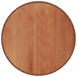 vidaXL Rug Floor Mat Area Rug Kitchen Hallway Carpet Runner Round Brown Bamboo