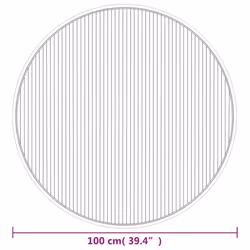 vidaXL Rug Floor Mat Area Rug Kitchen Hallway Carpet Runner Round Grey Bamboo - Additional view 3