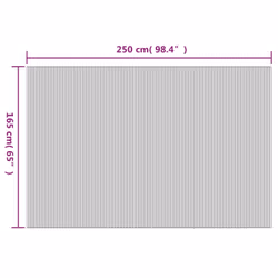 vidaXL Room Divider Indoor Privacy Screen Room Partition Privacy PanelÂ Bamboo - black, 165 x 250 cm - Additional view 8