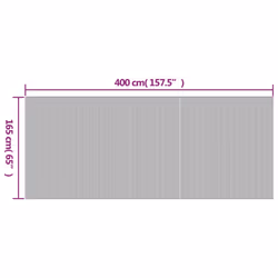 vidaXL Room Divider Indoor Privacy Screen Room Partition Privacy PanelÂ Bamboo - white, 165 x 400 cm
