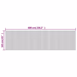 vidaXL Room Divider Privacy Screen Room Partition Privacy Panel Grey Bamboo - Additional view 8