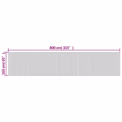 vidaXL Room Divider Privacy Screen Room Partition Privacy Panel Grey Bamboo - Additional view 8