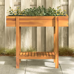 vidaXL Garden Raised Bed Outdoor Planter Flower Plant Stand Solid Wood Acacia - Additional view 2