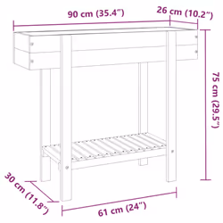 vidaXL Garden Raised Bed Outdoor Planter Flower Plant Stand Solid Wood Acacia - Additional view 3