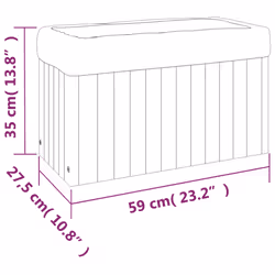 vidaXL Garden Planter Outdoor Flower Pot Planter Pot Box Solid Wood Acacia - Additional view 9