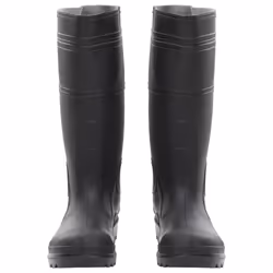 vidaXL Rain Boots Waterproof Wellies Outdoor Garden Shoes Black Size 39 PVC - Additional view 2