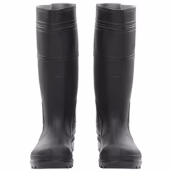 vidaXL Rain Boots Waterproof Wellies Outdoor Garden Shoes Black Size 40 PVC - Additional view 2
