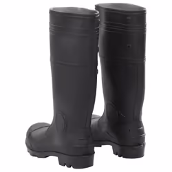 vidaXL Rain Boots Waterproof Wellies Outdoor Garden Shoes Black Size 40 PVC - Additional view 4