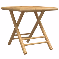 vidaXL Folding Garden Table Foldable Outdoor Table Patio Dining Table Bamboo - 45 x 45 x 45 cm