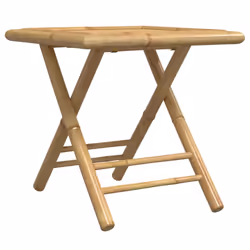 vidaXL Folding Garden Table Foldable Outdoor Table Patio Dining Table Bamboo - 45 x 45 x 45 cm - Additional view 5