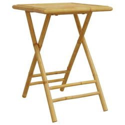 vidaXL Folding Garden Table Foldable Outdoor Table Patio Dining Table Bamboo - 55 x 55 75 cm
