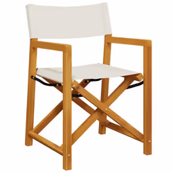 VidaXL 365837 outdoor chair Terrace Padded seat Acacia wood, Polyester Cream, White - Additional view 4