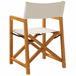 VidaXL 365837 outdoor chair Terrace Padded seat Acacia wood, Polyester Cream, White - Additional view 6
